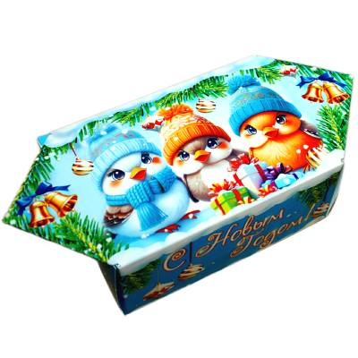 Детский подарок на Новый Год в картонной упаковке весом 360 грамм